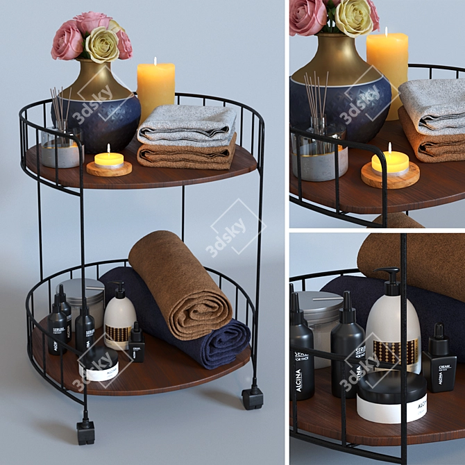 Luxury Bathroom Set 6 3D model image 1