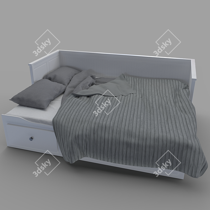 Stylish Hemnes Bed: Your Dream Bedroom 3D model image 3