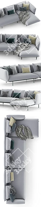 Elegant Senja Sofa by Tribu 3D model image 2