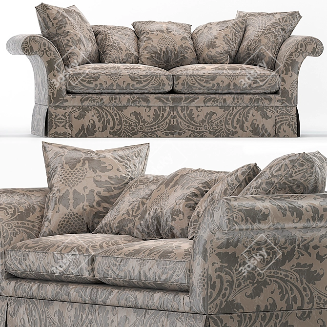 Regal Estates Sofa: George IV Elegance 3D model image 1