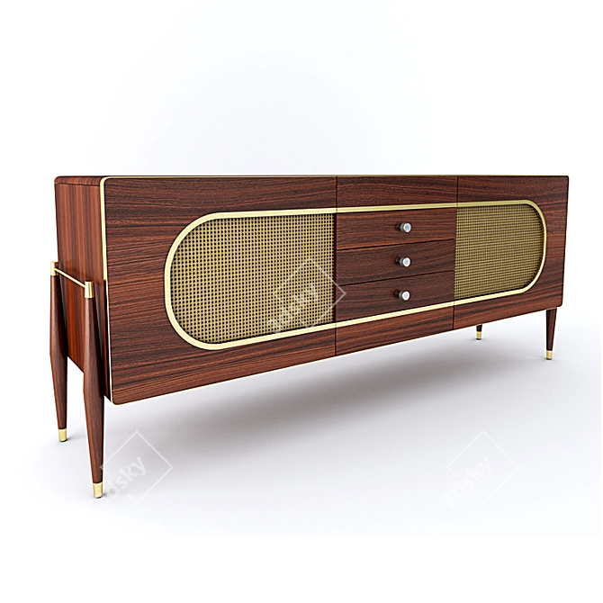 Stylish Dandy Sideboard: Functional Elegance 3D model image 2