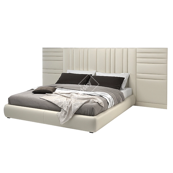 Elegant Besana Carlotta Bed 3D model image 1