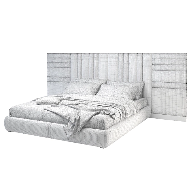 Elegant Besana Carlotta Bed 3D model image 2