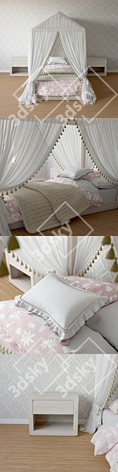 Restoration Hardware Baby Bed 3D model image 2