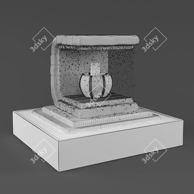 3D Fountain Sculpture - High-Poly Masterpiece 3D model image 3