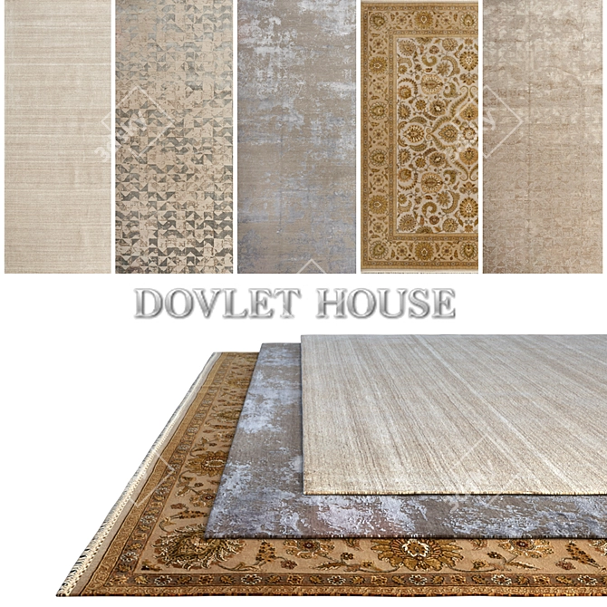 DOVLET HOUSE Carpets Set (Part 319) 3D model image 1