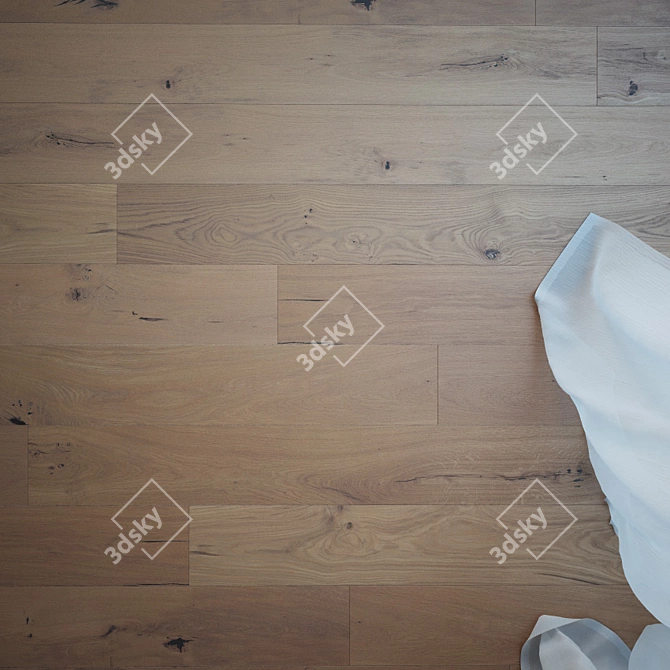 Attica Oak Flooring: High Quality Textures & Tiled Design 3D model image 2