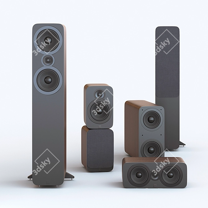 Q-Acoustics 3000: Immersive Surround Sound 3D model image 1