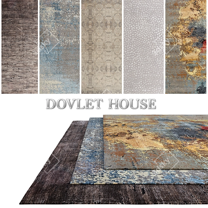 DOVLET HOUSE Carpets - 5 Piece Set 3D model image 1