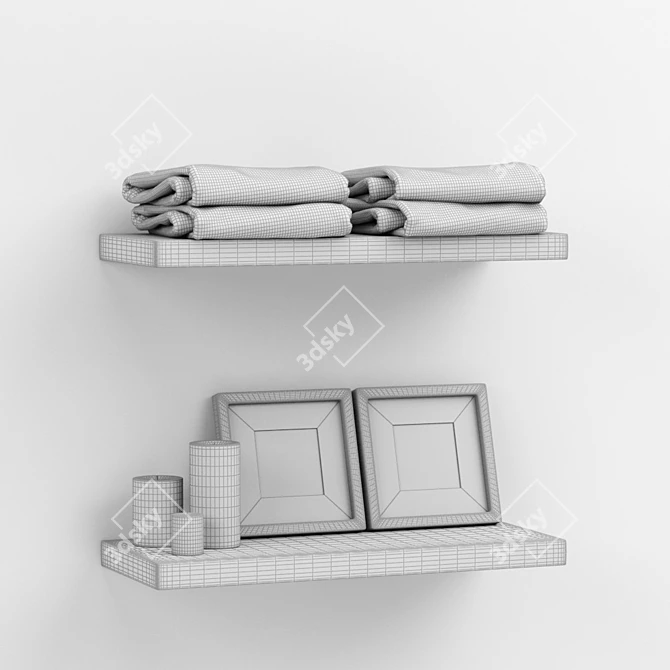 Elegant Bathroom Set for Stylish Decor 3D model image 3