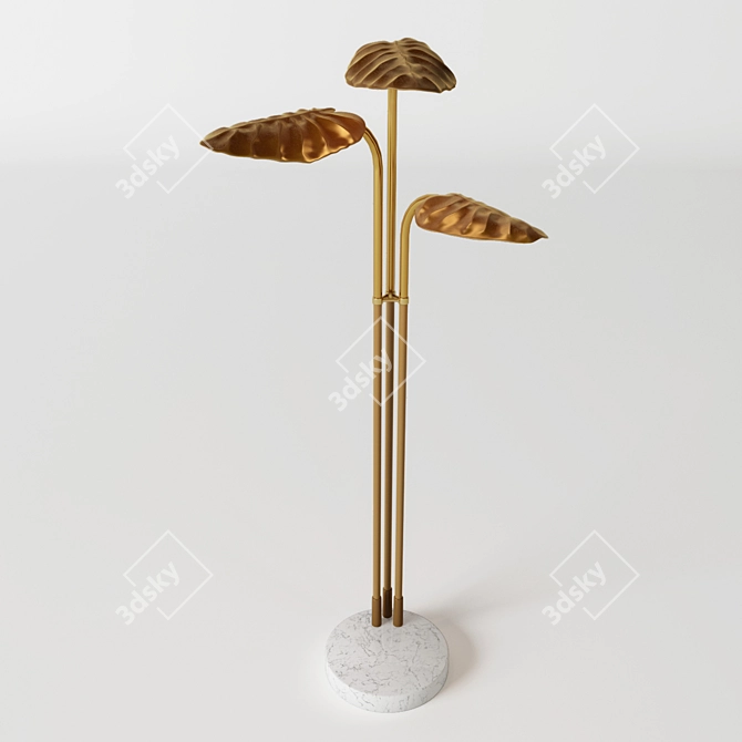 Ginger & Jagger Lotus Floor Lamp - Illuminate Elegantly 3D model image 2