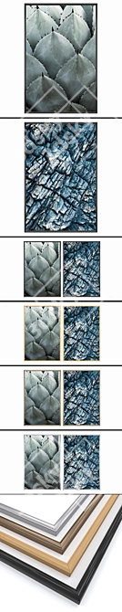 Wall Art Set No. 721: 2 Paintings & 4 Frame Options 3D model image 2