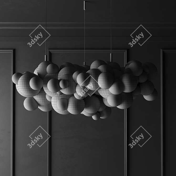 Celestial Cloud Chandelier 3D model image 3