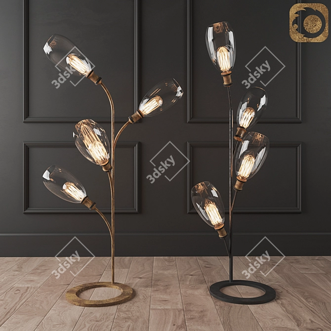 Elegant Floor Lamp for Bright and Dark Interiors 3D model image 1