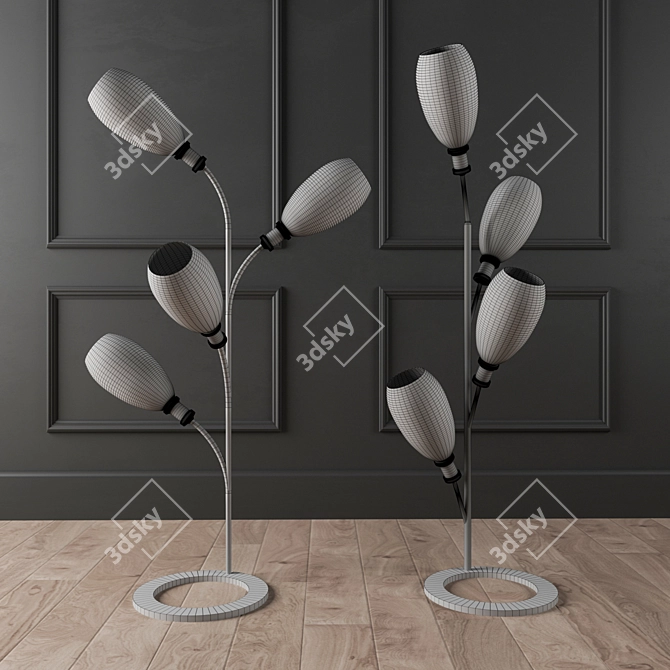 Elegant Floor Lamp for Bright and Dark Interiors 3D model image 2