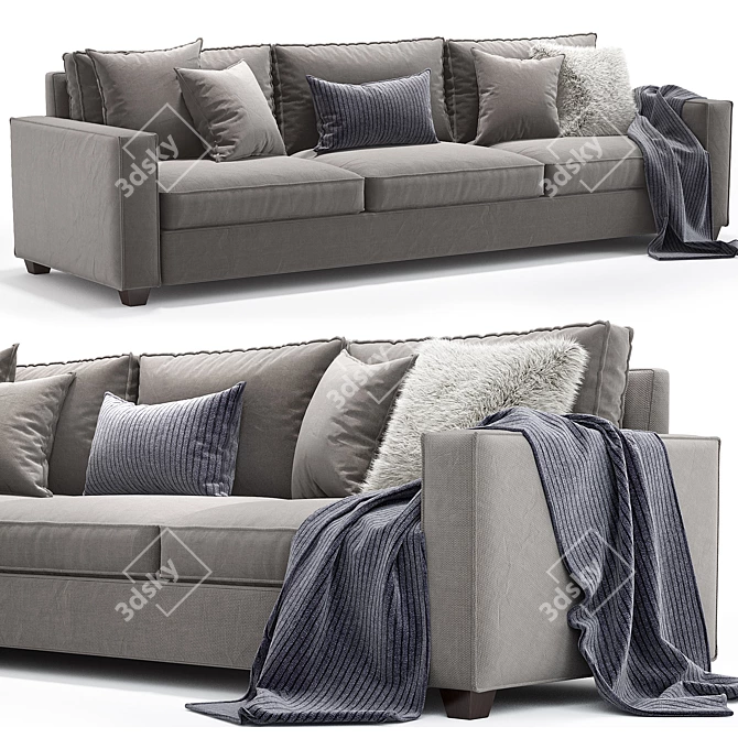 Modern Elegance: West Elm Sofa 3D model image 1