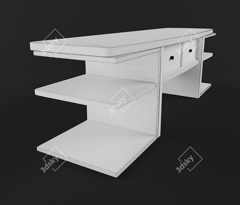 SleekTV Stand: Modern & Functional 3D model image 3