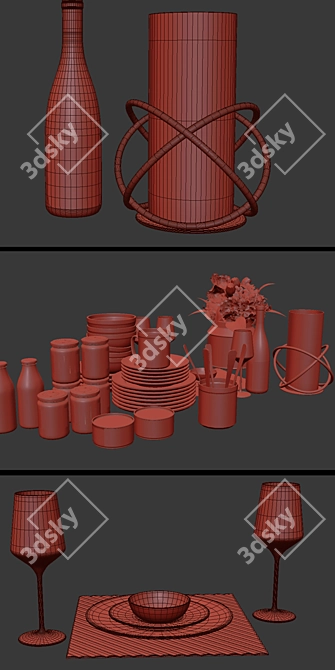 Sleek Kitchen Accessory 3D model image 3