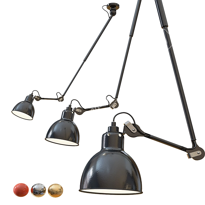 Streamlined Lighting Solution: Lampe Gras 3D model image 2