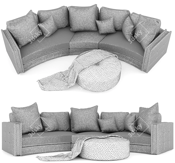 ElevateComfort Sofa: Premium Quality and Stylish Design 3D model image 3