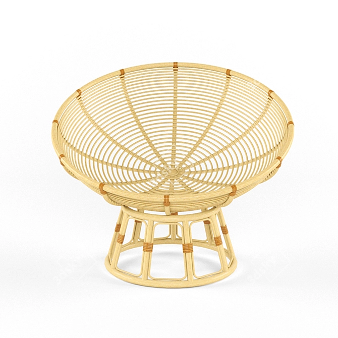  Elegant Bamboo Chair: A Timeless Classic 3D model image 1