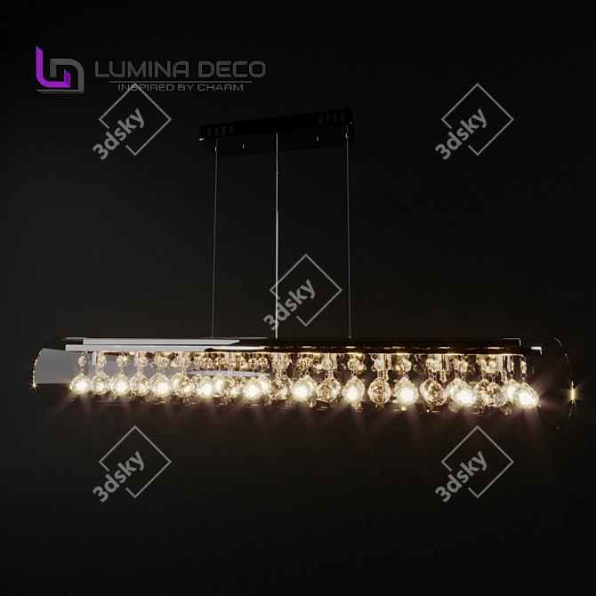 Crystal OM Chandelier: Lumina Deco Briza D90 3D model image 1