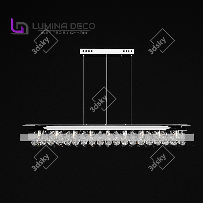 Crystal OM Chandelier: Lumina Deco Briza D90 3D model image 2