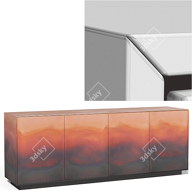 Elegant De Castelli Marea Sideboard 3D model image 3