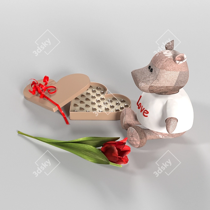 Romantic Love Story Toy 3D model image 2