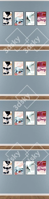 Title: Versatile Wall Art Set 3D model image 3