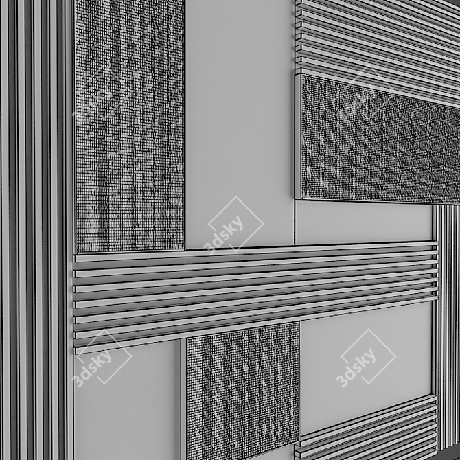 Wood and Moss Wall Panel 3D model image 3