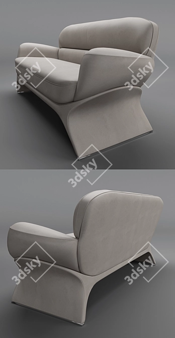 Sculpted Elegance: Mascheroni Goccia Sofa 3D model image 2