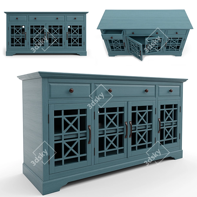 Modern TV Stand with Durable Design 3D model image 1