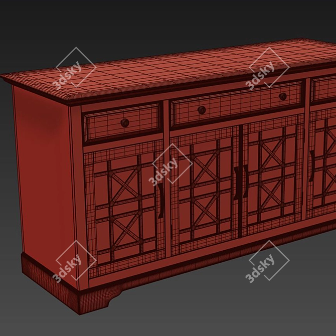 Modern TV Stand with Durable Design 3D model image 2