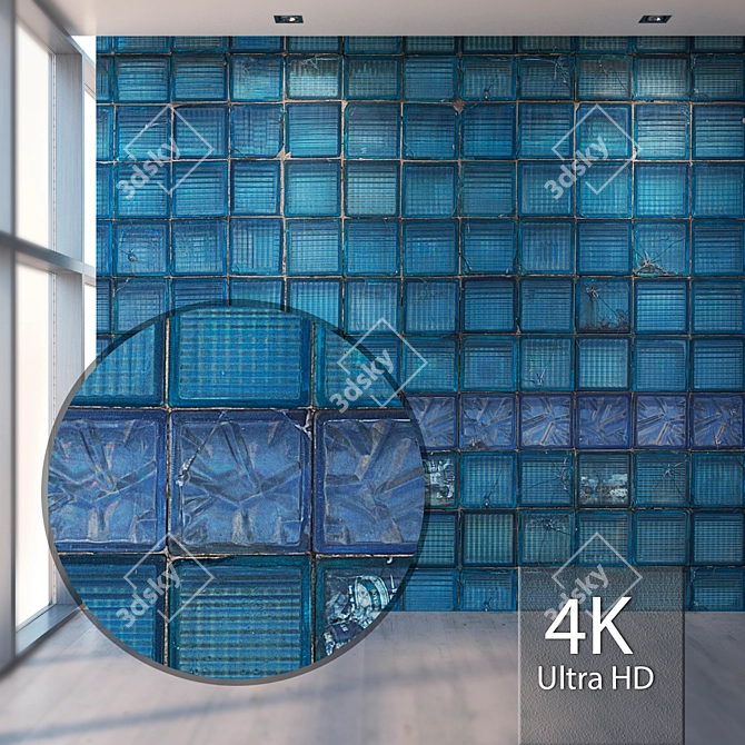 Seamless Glass Texture Bundle 3D model image 1