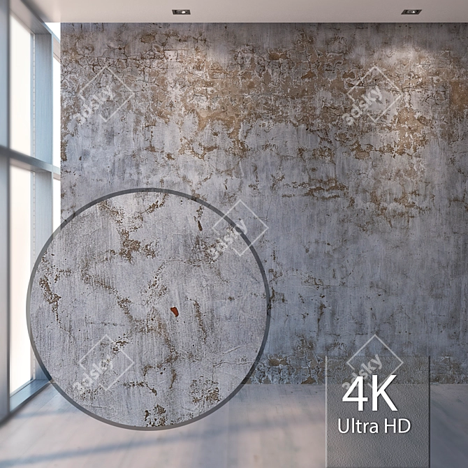 Seamless 4K Plaster Texture: High Resolution and Detail 3D model image 1