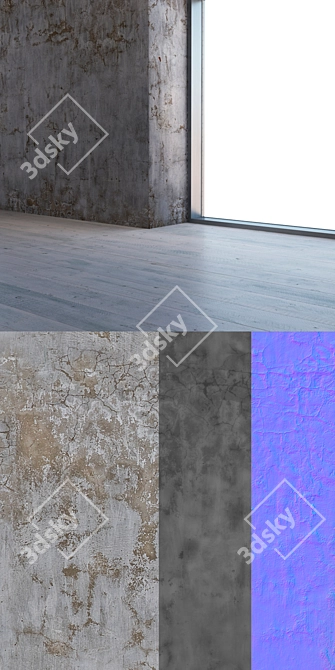 Seamless 4K Plaster Texture: High Resolution and Detail 3D model image 3