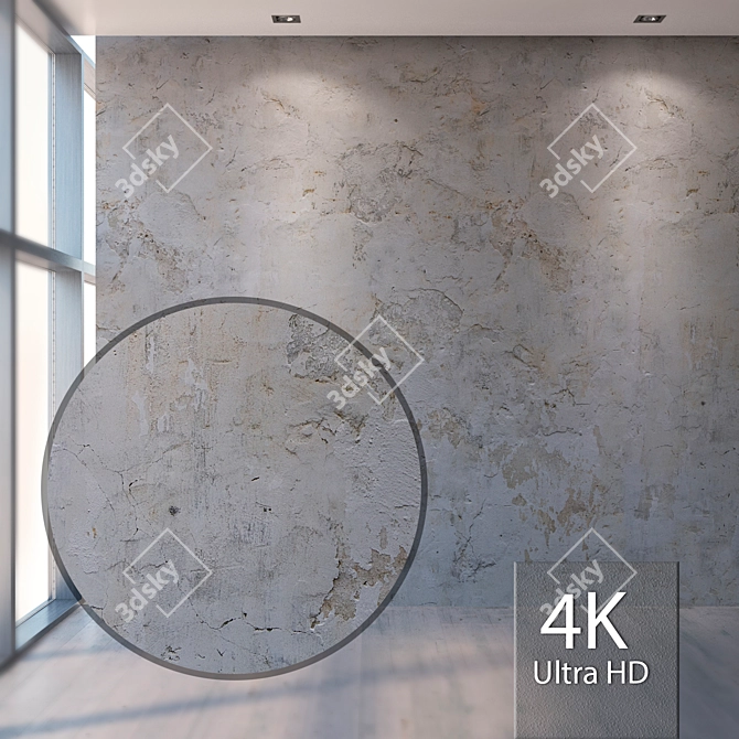 Seamless 4K Plaster Texture 3D model image 1