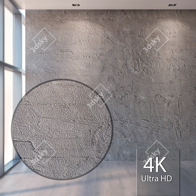 Seamless 4K Plaster Texture 3D model image 1