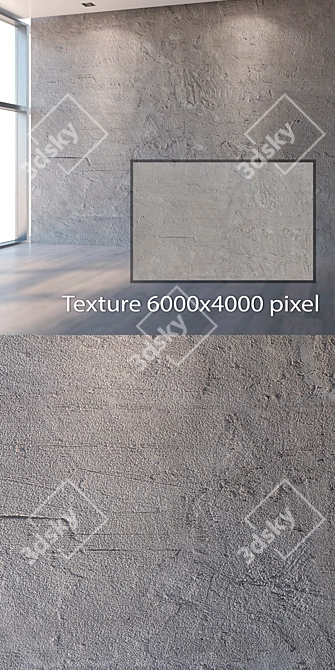 Seamless 4K Plaster Texture 3D model image 2