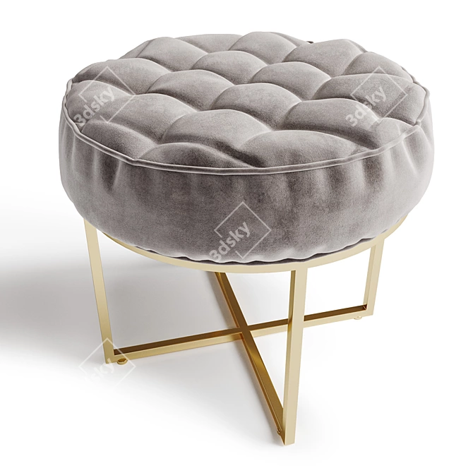 Luxe Layla Ottoman: Fashionable and Functional 3D model image 2