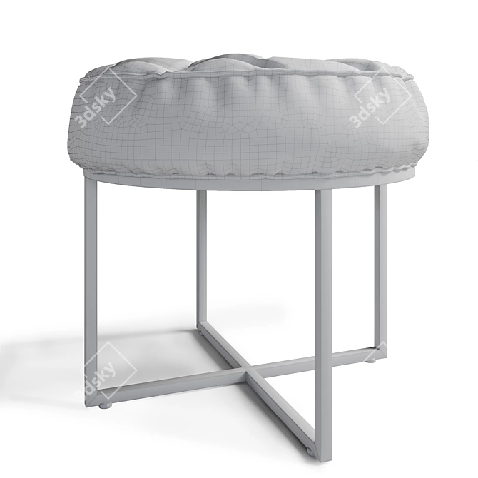 Luxe Layla Ottoman: Fashionable and Functional 3D model image 3
