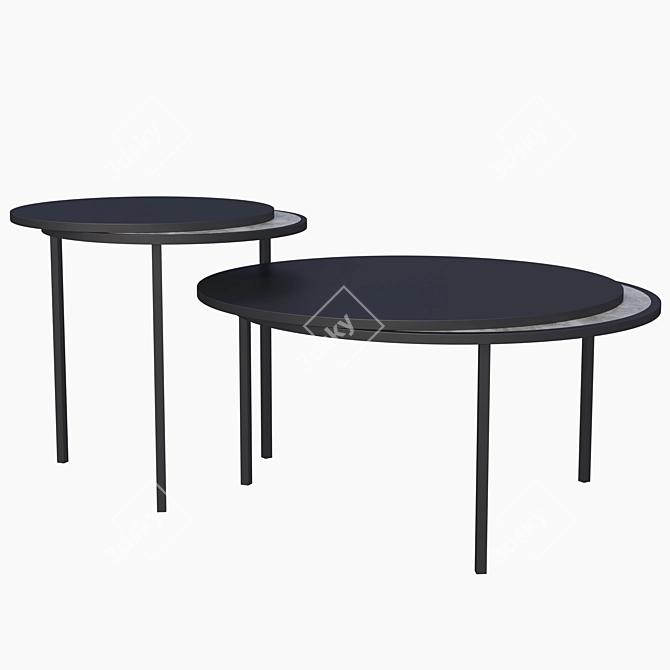 Elegant Coffee Table - WELL 3D model image 1