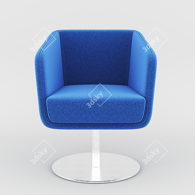 Shelly Softline Modern Lounge Chair 3D model image 2