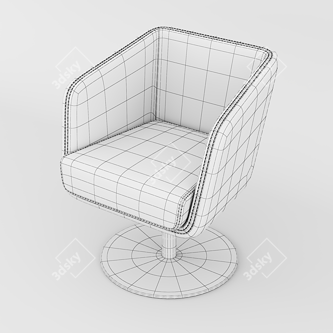 Shelly Softline Modern Lounge Chair 3D model image 3