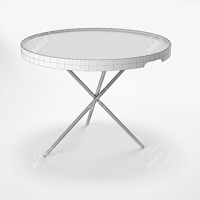 Elegant Flip Paola Lenti Stool 3D model image 3