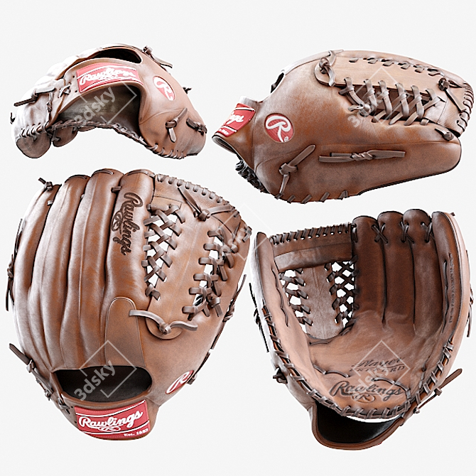 Rawlings Baseball Gloves 3D model image 1