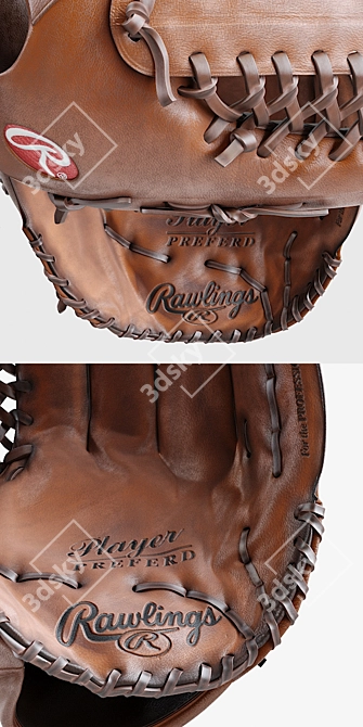 Rawlings Baseball Gloves 3D model image 2