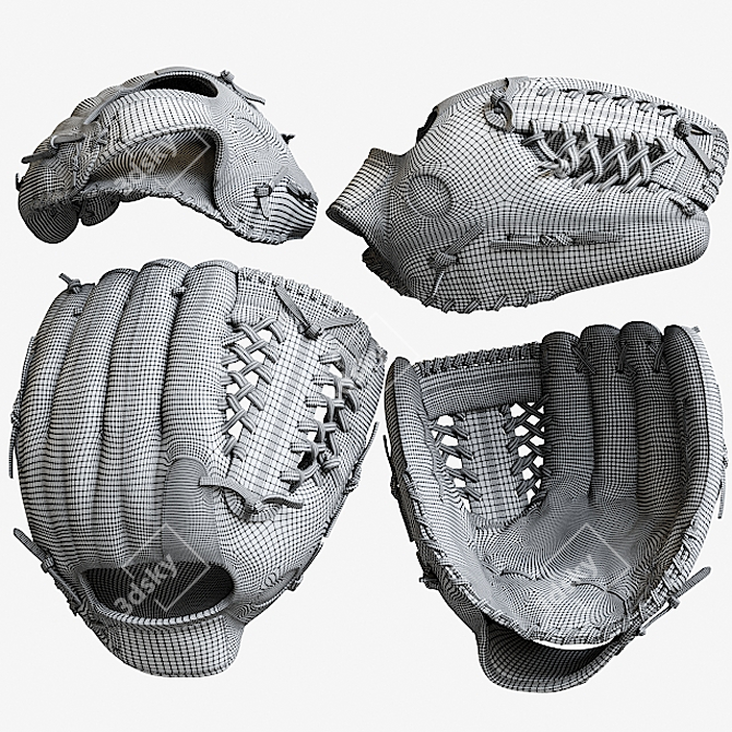 Rawlings Baseball Gloves 3D model image 3