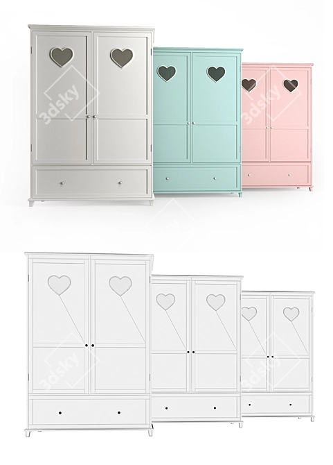 Adelina Series 2-Door Cabinet: Elegant Storage Solution 3D model image 2